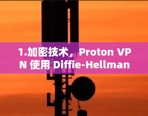 1.加密技术,Proton VPN 使用 Diffie-Hellman 椭圆曲线加密,这是一种高度安全的技术,通常被认为比 RSA 加密保护更稳健 1.加密技术,Proton VPN 使用 Diffie-Hellman 椭圆曲线加密,这是一种高度安全的技术,通常被认为比 RSA 加密保护更稳健