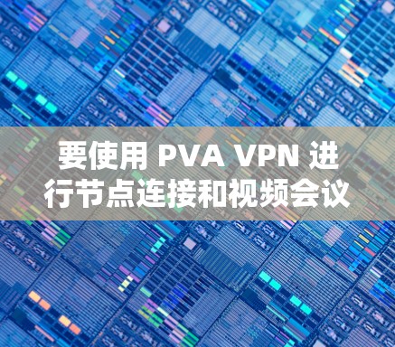 要使用 PVA VPN 进行节点连接和视频会议，您可以按照以下步骤操作